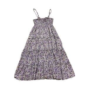 Puku dress M tube top adjustable removable straps purple lavendar boho cottage